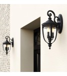 Outdoor wall lamps - Elstead Lighting Large English Bridle wall lantern - 3 light sources - Black IP44 FE-EB2-L-BLK - product 5