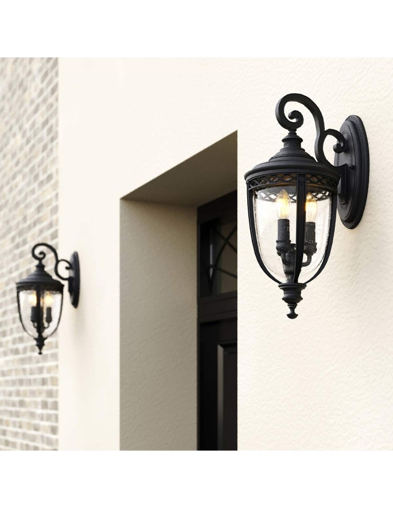 Outdoor wall lamps - Elstead Lighting Large English Bridle wall lantern - 3 light sources - Black IP44 FE-EB2-L-BLK - product kolory-swiatla.pl 5