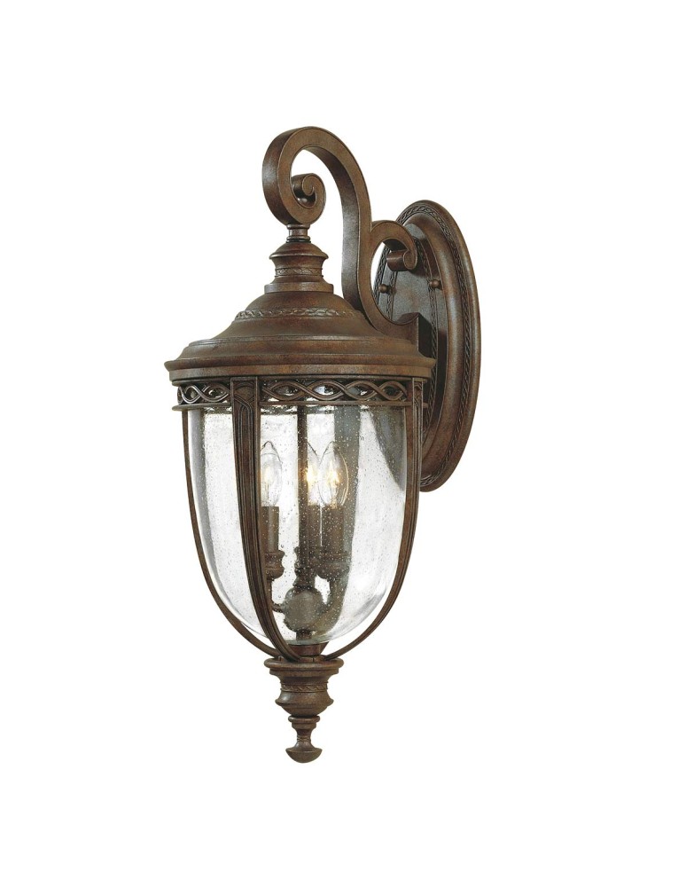 Outdoor wall lamps - Elstead Lighting Large wall lantern English Bridle - 3 light sources - British bronze IP44 FE-EB2-L-BRB - product kolory-swiatla.pl 1