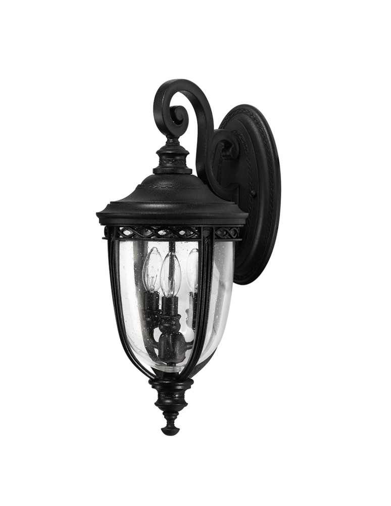 Outdoor wall lamps - Elstead Lighting Medium wall lantern English Bridle - 3 light sources - Black IP44 FE-EB2-M-BLK - product kolory-swiatla.pl 1