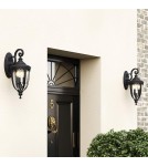 Elstead Lighting Średnia latarnia naścienna English Bridle - 3 źródła światła - Czarna IP44 FE-EB2-M-BLK