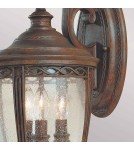 Elstead Lighting Średnia latarnia naścienna English Bridle - 3 źródła światła - Brytyjski brąz IP44 FE-EB2-M-BRB