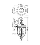 Elstead Lighting Średnia latarnia naścienna English Bridle - 3 źródła światła - Brytyjski brąz IP44 FE-EB2-M-BRB
