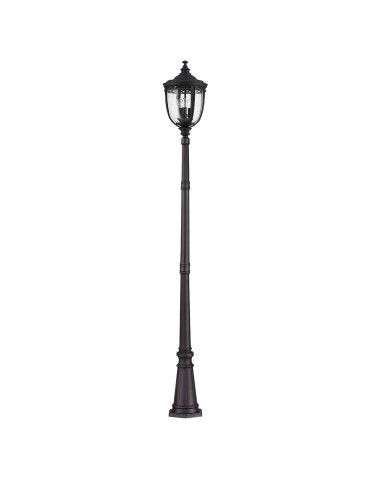 Elstead Lighting Duża latarnia stojąca English Bridle - 3 źródło światła - Czarna IP44 FE-EB5-L-BLK