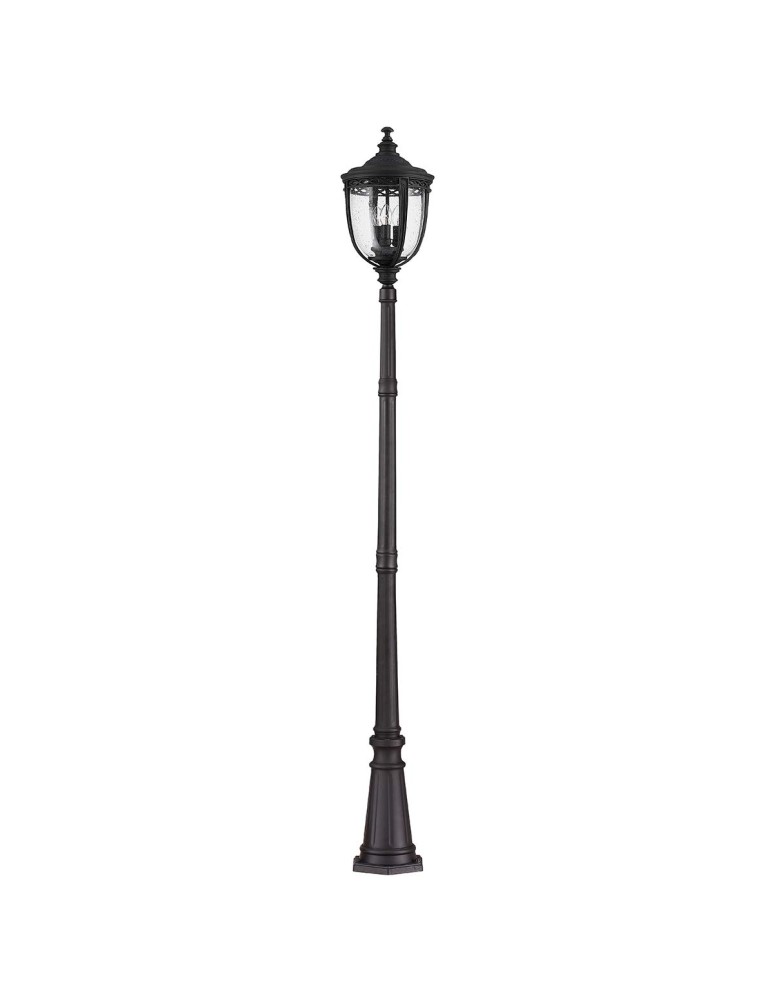 Outdoor lanterns - Elstead Lighting Large English Bridle standing lantern - 3 light source - Black IP44 FE-EB5-L-BLK - product kolory-swiatla.pl 1