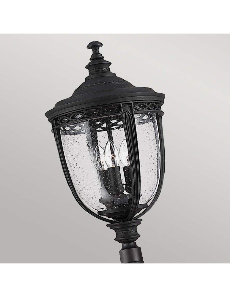 Outdoor lanterns - Elstead Lighting Large English Bridle standing lantern - 3 light source - Black IP44 FE-EB5-L-BLK - product kolory-swiatla.pl 2