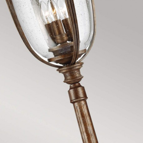 Elstead Lighting Duża latarnia stojąca English Bridle - 3 źródło światła - Brytyjski brąz IP44 FE-EB5-L-BRB