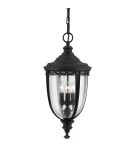 Outdoor pendant lamps - Elstead Lighting Large English Bridle pendant lantern - 3 light sources - Black IP44 FE-EB8-L-BLK - product 1