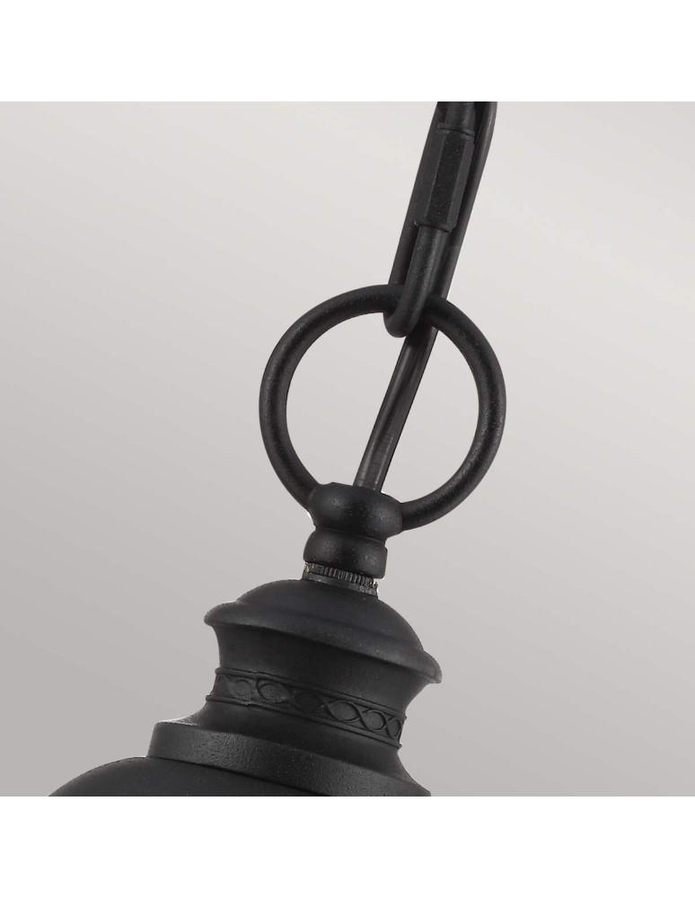 Elstead Lighting Duża latarnia wisząca English Bridle - 3 źródła światła - Czarna IP44 FE-EB8-L-BLK