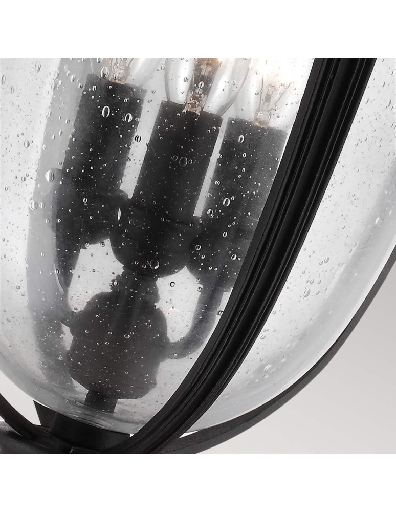 Elstead Lighting Duża latarnia wisząca English Bridle - 3 źródła światła - Czarna IP44 FE-EB8-L-BLK
