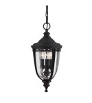 Outdoor pendant lamps - Elstead Lighting English Bridle medium pendant lantern - 3 light sources - Black IP44 FE-EB8-M-BLK - product 1