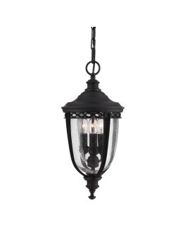 Elstead Lighting Średnia latarnia wisząca English Bridle - 3 źródła światła - Czarna IP44 FE-EB8-M-BLK