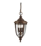 Outdoor pendant lamps - Elstead Lighting English Bridle medium pendant lantern - 3 light sources - British bronze IP44 FE-EB8-M-BRB - product 1