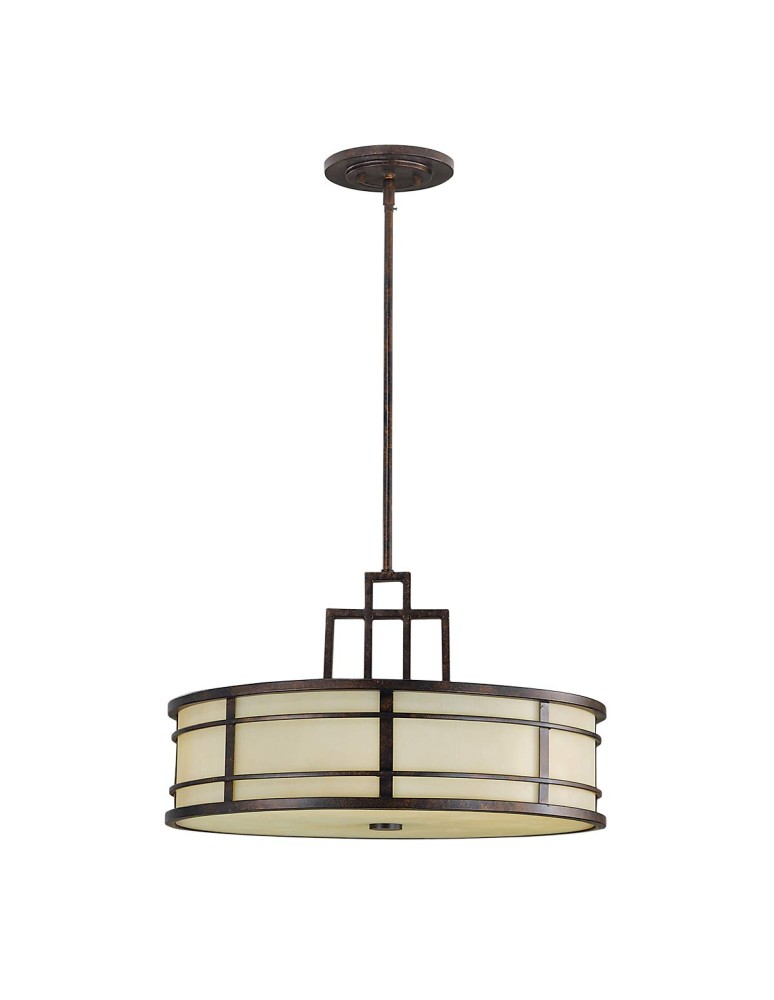 Pendant lamps - Elstead Lighting Fusion pendant lamp - 3 light sources - Greek bronze FE-FUSION-P-L - product kolory-swiatla.pl 1