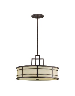 Elstead Lighting Lampa wisząca Fusion - 3 źródła światła - Grecki brąz FE-FUSION-P-L