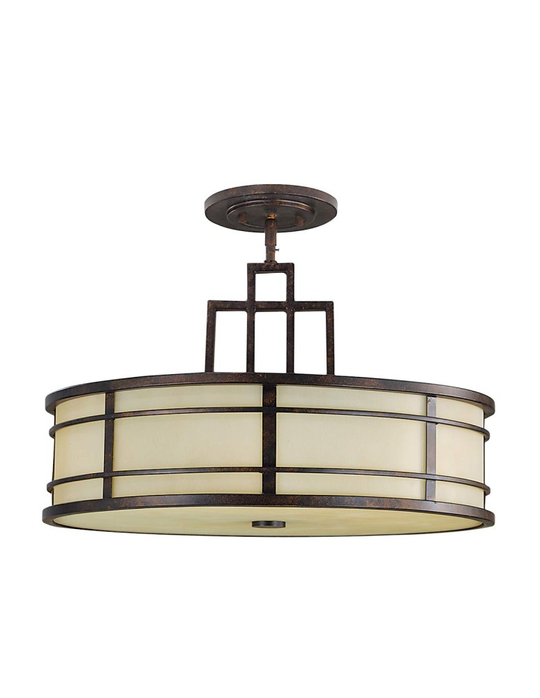 Elstead Lighting Lampa wisząca Fusion - 3 źródła światła - Grecki brąz FE-FUSION-P-L