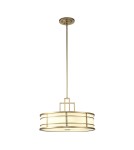 Elstead Lighting Duża lampa wisząca Fusion - 3 źródła świtała - Naturalny mosiądz FE-FUSION-P-L-PNBR