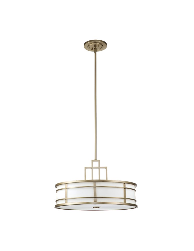 Elstead Lighting Duża lampa wisząca Fusion - 3 źródła świtała - Naturalny mosiądz FE-FUSION-P-L-PNBR