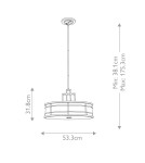 Elstead Lighting Duża lampa wisząca Fusion - 3 źródła świtała - Naturalny mosiądz FE-FUSION-P-L-PNBR