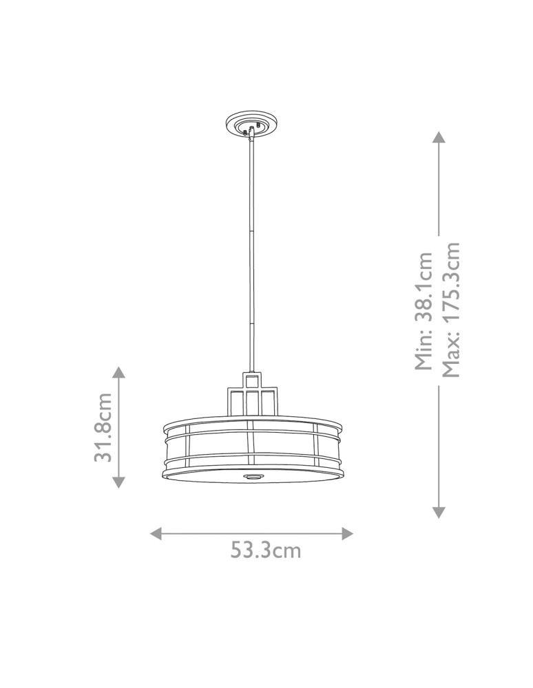 Pendant lamps - Elstead Lighting Large Fusion pendant lamp - 3 light sources - Natural brass FE-FUSION-P-L-PNBR - product kolory-swiatla.pl 7