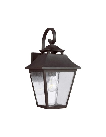 Elstead Lighting Galena medium wall lantern - 1 light source IP44 FE-GALENA2-M-SBL