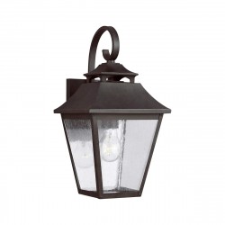 Elstead Lighting Średnia latarnia naścienna Galena - 1 źródło światła IP44 FE-GALENA2-M-SBL