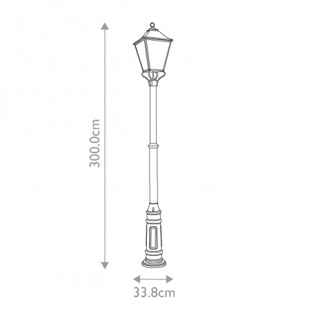 Elstead Lighting Głowica latarni – 4 źródła światła Galena IP44 FE-GALENA5-XL-SBL
