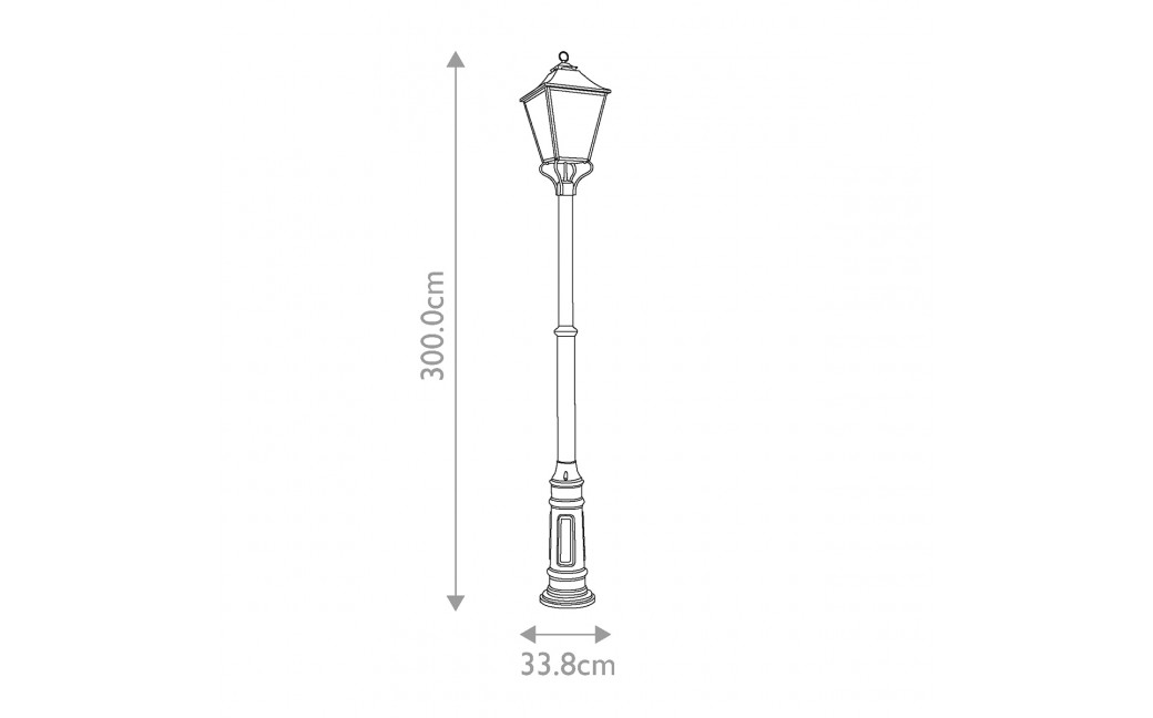 Elstead Lighting Głowica latarni – 4 źródła światła Galena IP44 FE-GALENA5-XL-SBL
