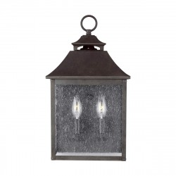 Elstead Lighting Latarnia naścienna Galena - 2 źródła światła IP44 FE-GALENA7-SBL