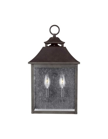 Elstead Lighting Galena wall lantern - 2 light sources IP44 FE-GALENA7-SBL