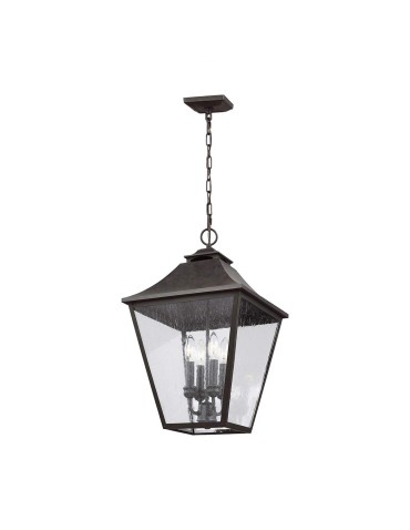 Elstead Lighting Galena pendant lantern - 4 light sources IP44 FE-GALENA8-XL-SBL