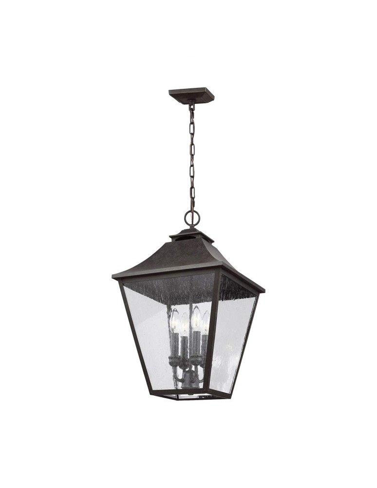 Elstead Lighting Galena pendant lantern - 4 light sources IP44 FE-GALENA8-XL-SBL