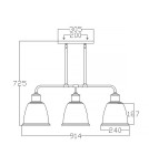 Elstead Lighting Lampa wisząca Hobson - 3 źródła światła - Postarzany mosiądz FE-HOBSON-3P-AB