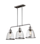 Elstead Lighting Lampa wisząca Hobson - 3 źródła światła - Satynowy nikiel FE-HOBSON-3P-SN