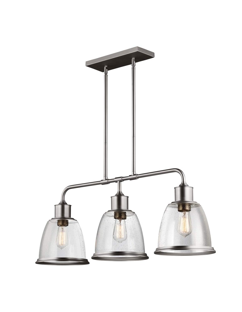 Pendant lamps - Elstead Lighting Hobson pendant lamp - 3 light sources - Satin nickel FE-HOBSON-3P-SN - product kolory-swiatla.pl 1
