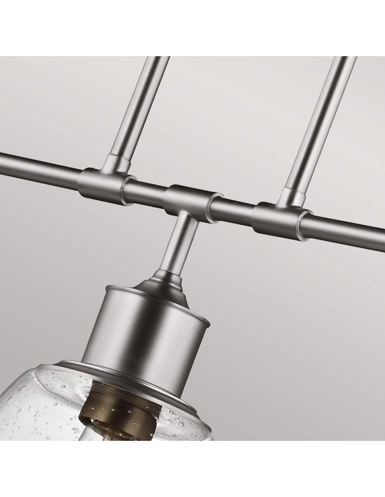 Elstead Lighting Lampa wisząca Hobson - 3 źródła światła - Satynowy nikiel FE-HOBSON-3P-SN