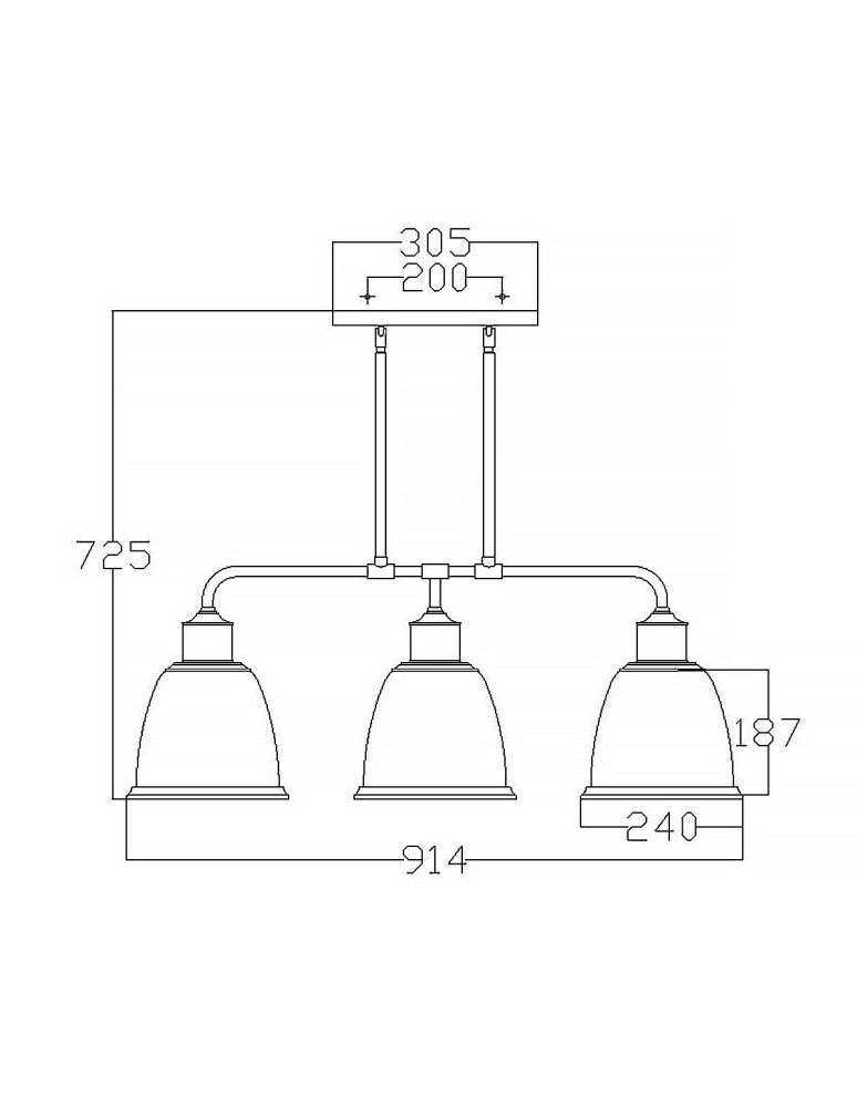 Pendant lamps - Elstead Lighting Hobson pendant lamp - 3 light sources - Satin nickel FE-HOBSON-3P-SN - product kolory-swiatla.pl 6