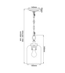 Elstead Lighting Lampa wisząca Hounslow - 1 źródło światła - Oksydowany mosiądz FE-HOUNSLOW-P-BB