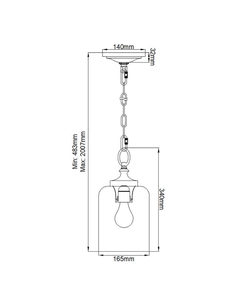 Pendant lamps - Elstead Lighting Hounslow pendant lamp - 1 light source - Oxidized brass FE-HOUNSLOW-P-BB - product kolory-swiatla.pl 6