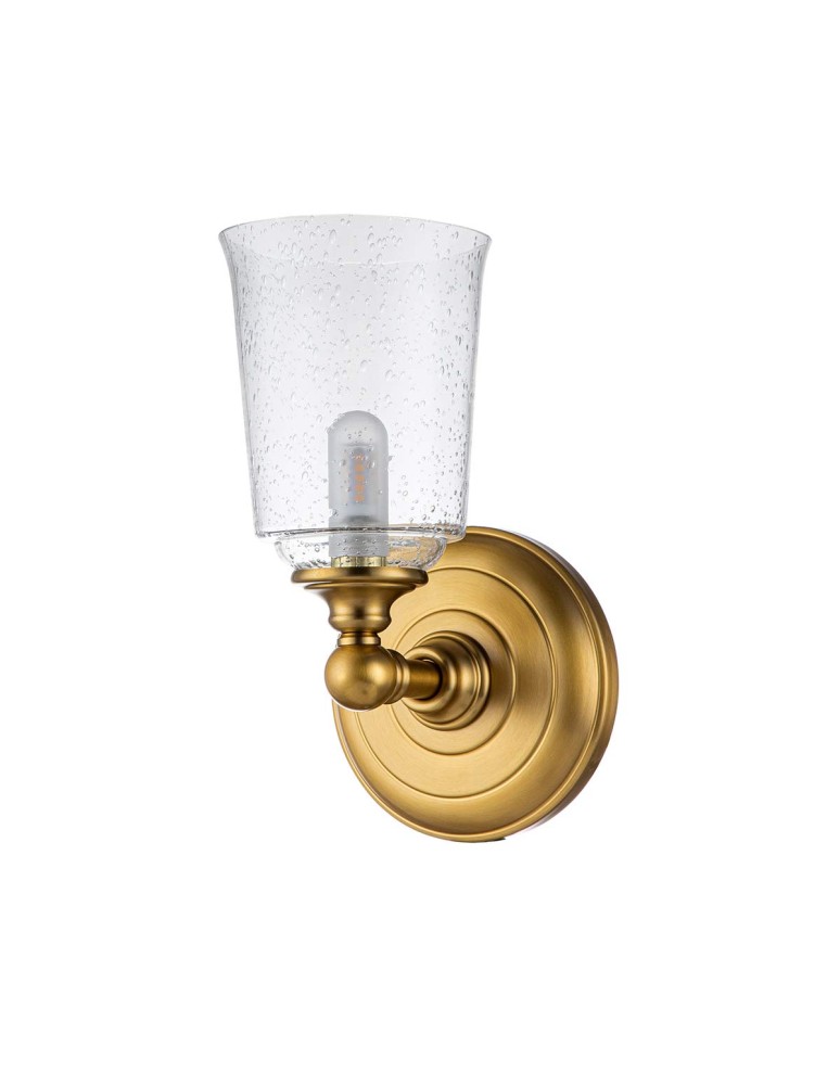 Bathroom wall lamps - Elstead Lighting Huguenot Lake wall lamp - 1 light source - Oxidized brass IP44 FE-HUGOLAKE1BATH-BB - product kolory-swiatla.pl 2