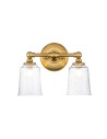 Elstead Lighting Huguenot Lake wall lamp - 2 light sources - Oxidized brass IP44 FE-HUGOLAKE2BATH-BB