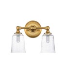 Elstead Lighting Kinkiet Huguenot Lake - 2 źródła światła - Oksydowany mosiądz IP44 FE-HUGOLAKE2BATH-BB