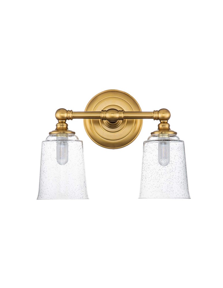 Bathroom wall lamps - Elstead Lighting Huguenot Lake wall lamp - 2 light sources - Oxidized brass IP44 FE-HUGOLAKE2BATH-BB - product kolory-swiatla.pl 2