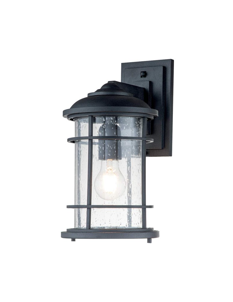Outdoor wall lamps - Elstead Lighting Medium Lighthouse wall lantern - 1 light source - Textured black IP44 FE-LIGHTHOUSE2-M-BLK - product kolory-swiatla.pl 1