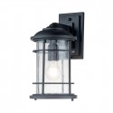 Elstead Lighting Średnia latarnia naścienna Lighthouse - 1 źródło światła - Teksturowana czerń IP44 FE-LIGHTHOUSE2-M-BLK