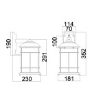 Outdoor wall lamps - Elstead Lighting Medium Lighthouse wall lantern - 1 light source - Textured black IP44 FE-LIGHTHOUSE2-M-BLK - product 6