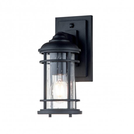 Elstead Lighting Mała latarnia naścienna Lighthouse - 1 źródło światła - Teksturowana czerń IP44 FE-LIGHTHOUSE2-S-BLK
