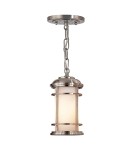 Outdoor pendant lamps - Elstead Lighting Small Lighthouse pendant lantern - 1 light source - Brushed steel IP44 FE-LIGHTHOUSE8-S - product 1