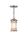 Elstead Lighting Small Lighthouse pendant lantern - 1 light source - Brushed steel IP44 FE-LIGHTHOUSE8-S