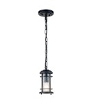 Outdoor pendant lamps - Elstead Lighting Lighthouse pendant lantern - 1 light source - Textured black IP44 FE-LIGHTHOUSE8-S-BLK - product 1